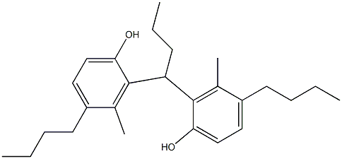 2,2'-Butylidenebis(3-methyl-4-butylphenol) Struktur