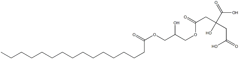 くえん酸二水素1-(2-ヒドロキシ-3-パルミトイルオキシプロピル) 化学構造式