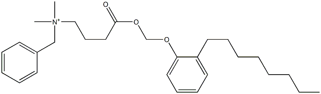 N,N-Dimethyl-N-benzyl-N-[3-[[(2-octylphenyloxy)methyl]oxycarbonyl]propyl]aminium 结构式