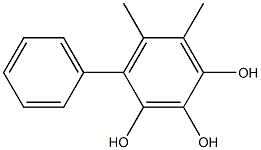 4-Phenyl-5,6-dimethylbenzene-1,2,3-triol,,结构式