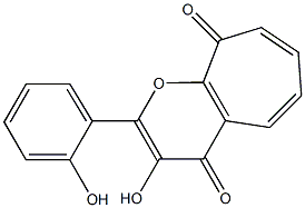 2-(2-Hydroxyphenyl)-3-hydroxycyclohepta[b]pyran-4,9-dione,,结构式