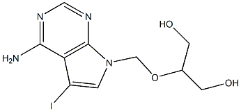 4-Amino-5-iodo-7-(2-hydroxy-1-hydroxymethylethoxymethyl)-7H-pyrrolo[2,3-d]pyrimidine