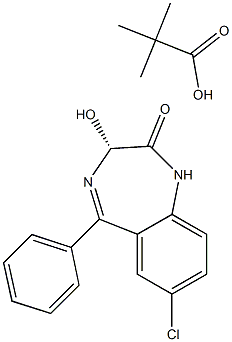 (R)-7-Chloro-1,3-dihydro-3-hydroxy-5-phenyl-2H-1,4-benzodiazepin-2-one pivalate Structure