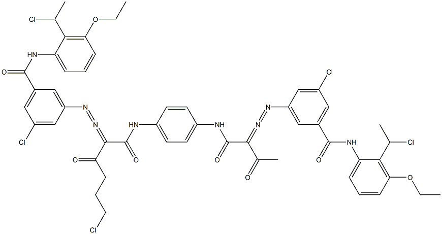 3,3'-[2-(2-Chloroethyl)-1,4-phenylenebis[iminocarbonyl(acetylmethylene)azo]]bis[N-[2-(1-chloroethyl)-3-ethoxyphenyl]-5-chlorobenzamide]