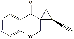 (2'R,3S)-4-Oxospiro[2H-1-benzopyran-3(4H),1'-cyclopropane]-2'-carbonitrile,,结构式