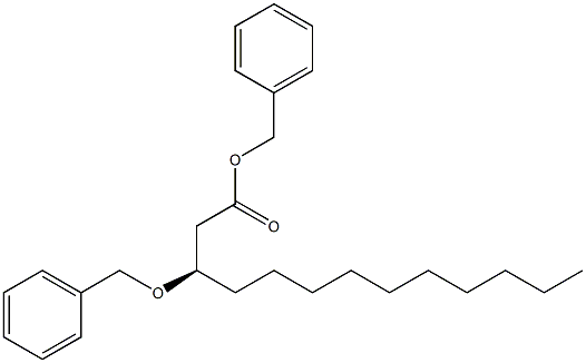 [R,(-)]-3-(ベンジルオキシ)トリデカン酸ベンジル 化学構造式