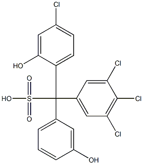 (4-Chloro-2-hydroxyphenyl)(3,4,5-trichlorophenyl)(3-hydroxyphenyl)methanesulfonic acid