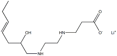 3-[N-[2-[N-(2-Hydroxy-4-heptenyl)amino]ethyl]amino]propionic acid lithium salt Structure