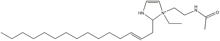 1-[2-(アセチルアミノ)エチル]-1-エチル-2-(2-ペンタデセニル)-4-イミダゾリン-1-イウム 化学構造式