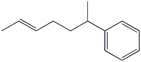 6-Phenyl-2-heptene Struktur