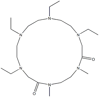 2,5-Dimethyl-8,11,14,17-tetraethyl-2,5,8,11,14,17-hexaazacyclooctadecane-1,6-dione,,结构式