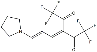 3-[(2E)-3-Pyrrolizino-2-propenylidene]-1,1,1,5,5,5-hexafluoro-2,4-pentanedione Structure