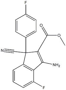 3-Amino-1-cyano-4-fluoro-1-(4-fluorophenyl)-1H-indene-2-carboxylic acid methyl ester