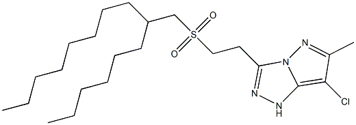 7-Chloro-3-[2-(2-hexyldecylsulfonyl)ethyl]-6-methyl-1H-pyrazolo[5,1-c][1,2,4]triazole Struktur