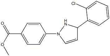 4-[3-(2-Chlorophenyl)-4-pyrazolin-1-yl]benzoic acid methyl ester,,结构式