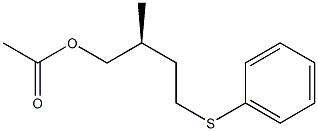 (-)-Acetic acid [(S)-2-methyl-4-(phenylthio)butyl] ester Struktur