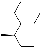 [R,(-)]-3-Ethyl-4-methylhexane Struktur