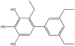 4-Ethyl-5-(3,5-diethylphenyl)benzene-1,2,3-triol Struktur