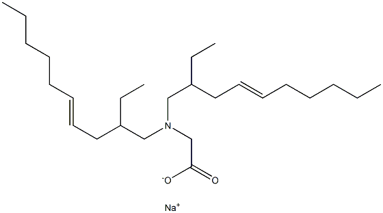 N,N-Bis(2-ethyl-4-decenyl)aminoacetic acid sodium salt,,结构式
