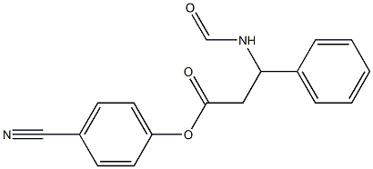 3-Formylamino-3-phenylpropionic acid 4-cyanophenyl ester,,结构式