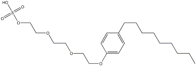 Sulfuric acid hydrogen 9-(p-nonylphenyl)-3,6,9-trioxanonan-1-yl ester Structure