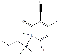 3-シアノ-6-ヒドロキシ-N,N,N,4-テトラメチル-2-オキソ-1(2H)-ピリジンプロパン-1-アミニウム 化学構造式