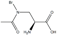 (2S)-3-(ブロモアセチルアミノ)-2-アミノプロパン酸 化学構造式