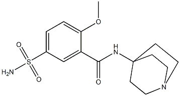 2-Methoxy-N-(4-quinuclidinyl)-5-sulfamoylbenzamide 结构式