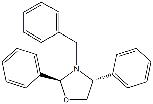 (2S,4R)-2,4-ジフェニル-3-ベンジルオキサゾリジン 化学構造式