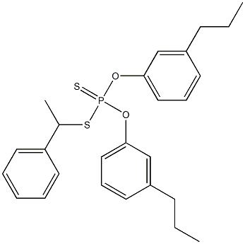 Dithiophosphoric acid O,O-bis(3-propylphenyl)S-(1-phenylethyl) ester,,结构式