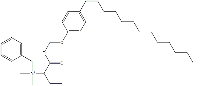 N,N-Dimethyl-N-benzyl-N-[1-[[(4-tetradecylphenyloxy)methyl]oxycarbonyl]propyl]aminium Structure