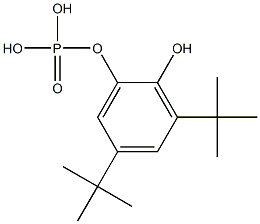 Phosphoric acid dihydrogen 3,5-di-tert-butyl-2-hydroxyphenyl ester 结构式