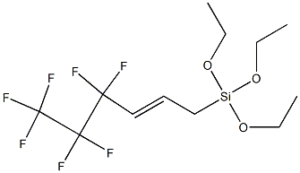 1-[トリエトキシシリル]-4,4,5,5,6,6,6-ヘプタフルオロ-2-ヘキセン 化学構造式