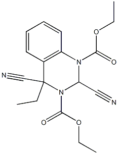 2,4-Dicyano-4-ethyl-1,2,3,4-tetrahydroquinazoline-1,3-dicarboxylic acid diethyl ester