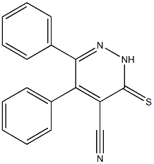 2,3-Dihydro-3-thioxo-5,6-diphenylpyridazine-4-carbonitrile,,结构式