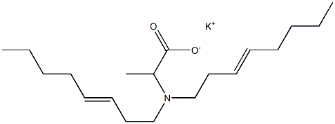 2-[ジ(3-オクテニル)アミノ]プロパン酸カリウム 化学構造式