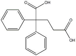 2,2-ジフェニルグルタル酸 化学構造式