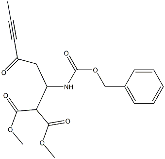 2-[1-[(Benzyloxycarbonyl)amino]-3-oxo-4-hexynyl]malonic acid dimethyl ester,,结构式