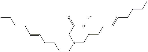 N,N-ジ(5-デセニル)アミノ酢酸リチウム 化学構造式