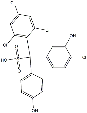  (4-Chloro-3-hydroxyphenyl)(2,4,6-trichlorophenyl)(4-hydroxyphenyl)methanesulfonic acid