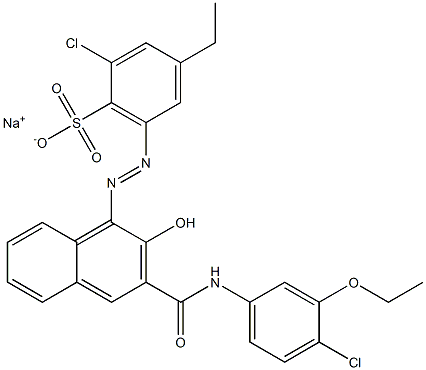 2-Chloro-4-ethyl-6-[[3-[[(4-chloro-3-ethoxyphenyl)amino]carbonyl]-2-hydroxy-1-naphtyl]azo]benzenesulfonic acid sodium salt|