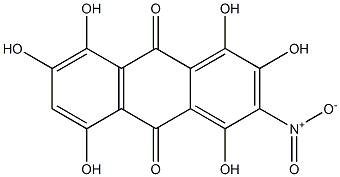 1,2,4,5,7,8-Hexahydroxy-3-nitro-9,10-anthraquinone Structure