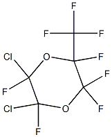 2,3,3,5,6-Pentafluoro-2-(trifluoromethyl)-5,6-dichloro-1,4-dioxane Structure