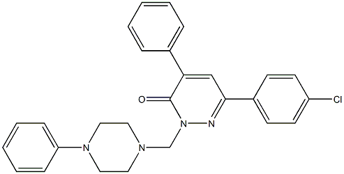 4-Phenyl-6-(4-chlorophenyl)-2-[(4-phenylpiperazino)methyl]pyridazin-3(2H)-one