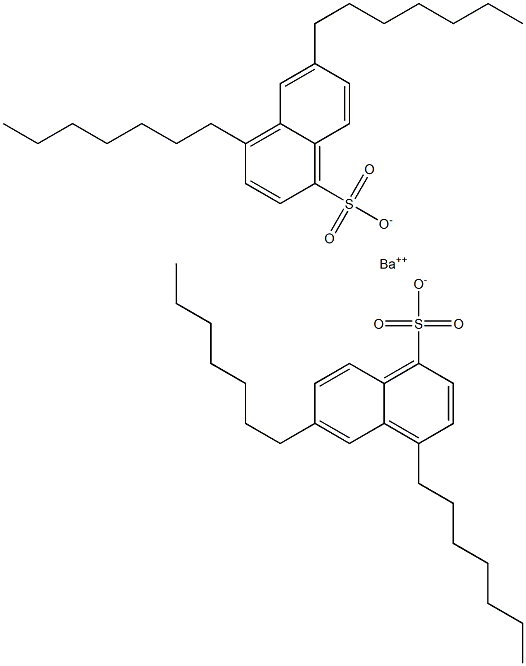 Bis(4,6-diheptyl-1-naphthalenesulfonic acid)barium salt,,结构式