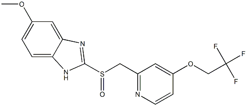 2-[[[4-(2,2,2-Trifluoroethoxy)pyridin-2-yl]methyl]sulfinyl]-5-methoxy-1H-benzimidazole,,结构式
