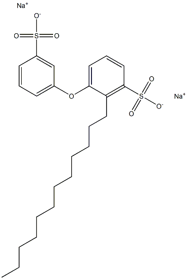 2-ドデシル[オキシビスベンゼン]-3,3'-ジスルホン酸ジナトリウム 化学構造式