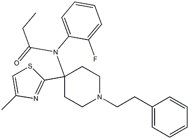 N-(2-Fluorophenyl)-N-[1-[2-phenylethyl]-4-(4-methylthiazol-2-yl)piperidin-4-yl]propanamide Structure