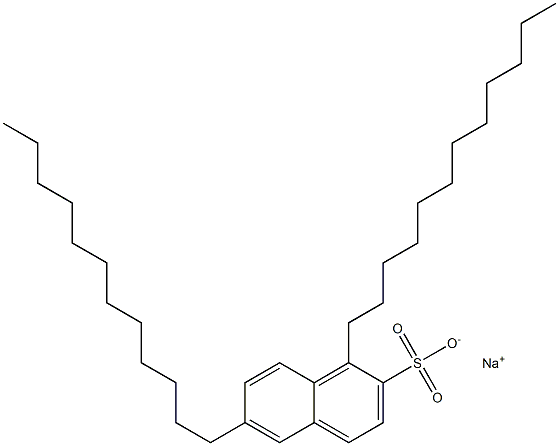 1,6-Didodecyl-2-naphthalenesulfonic acid sodium salt,,结构式