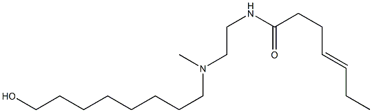 N-[2-[N-(8-Hydroxyoctyl)-N-methylamino]ethyl]-4-heptenamide 结构式